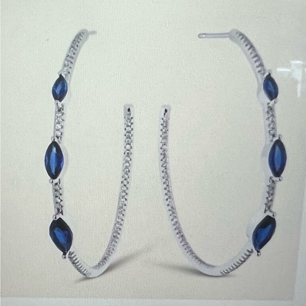 Daniela Swaebe Cubic Zirconia and Sapphire Earrings